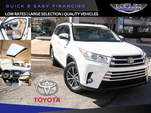 Blizzard Pearl 2019 Toyota Highlander Hybrid XLE SUV
