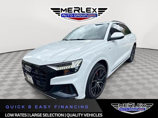 White 2021 Audi Q8 55 Premium Plus
