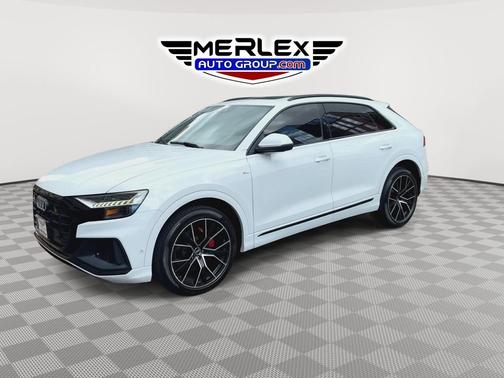 White 2021 Audi Q8 55 Premium Plus