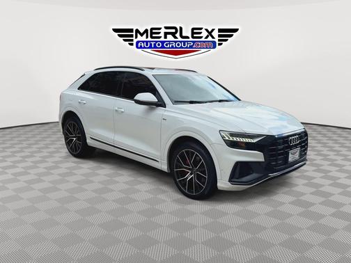 White 2021 Audi Q8 55 Premium Plus