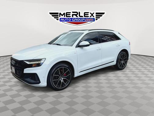 White 2021 Audi Q8 55 Premium Plus