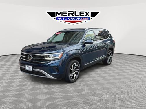 Blue 2021 Volkswagen Atlas SEL Premium
