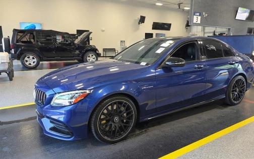 Brilliant Blue Metallic 2021 Mercedes-Benz AMG C 63 63 AMG Sedan
