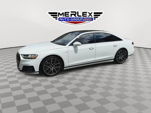 Glacier White Metallic 2021 Audi A8 L 60