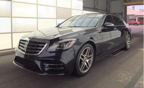 Blue 2019 Mercedes-Benz S-Class 4MATIC