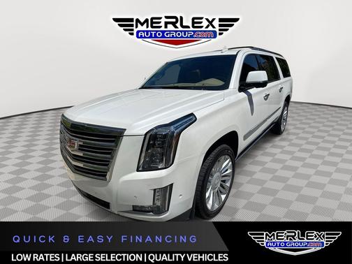 Crystal White Tricoat 2018 Cadillac Escalade ESV Platinum