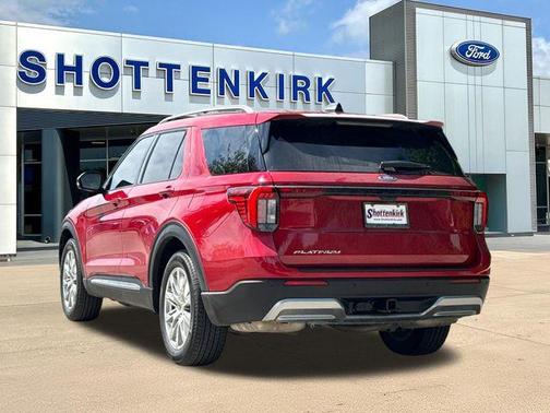 Red Metallic 2025 Ford Explorer Platinum