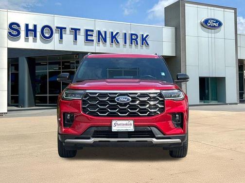 Red Metallic 2025 Ford Explorer Platinum