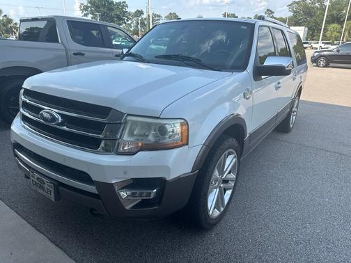 White Platinum Clearcoat Metallic 2015 Ford Expedition EL King Ranch