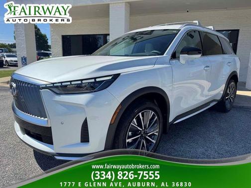 Radiant White 2026 INFINITI QX60 LUXE AWD