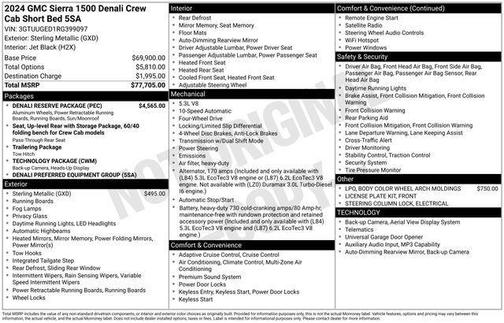 Sterling Metallic 2024 GMC Sierra 1500 Denali