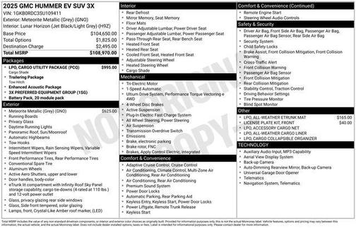 Meteorite Metallic (Grey) 2025 GMC HUMMER EV SUV 3X