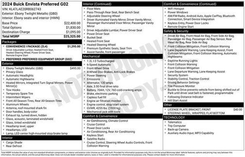 Ebony Twilight Metallic 2024 Buick Envista Preferred FWD