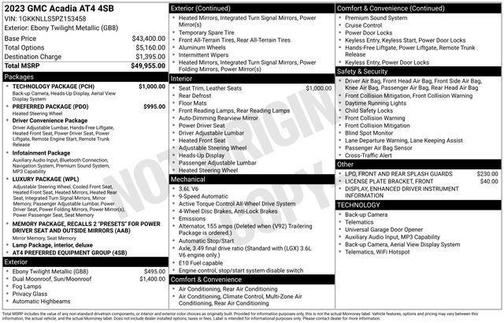 Ebony Twilight Metallic 2023 GMC Acadia AWD AT4