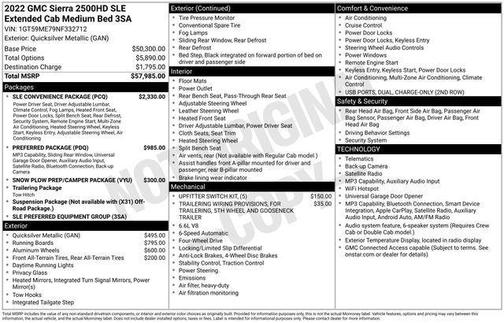 Quicksilver Metallic 2022 GMC Sierra 2500 SLE