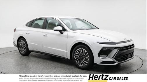 Serenity White 2025 Hyundai SONATA Hybrid SE