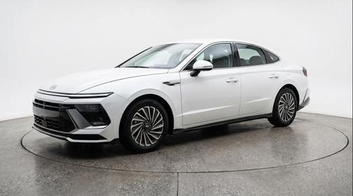Serenity White 2025 Hyundai SONATA Hybrid SE