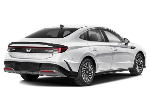 Serenity White 2025 Hyundai SONATA Hybrid SE