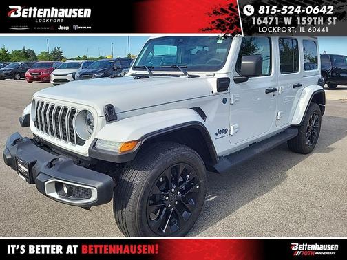 Bright White Clearcoat 2025 Jeep Wrangler 4xe Sahara