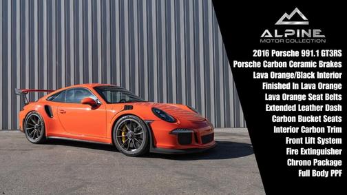 Orange 2016 Porsche 911 GT3 RS