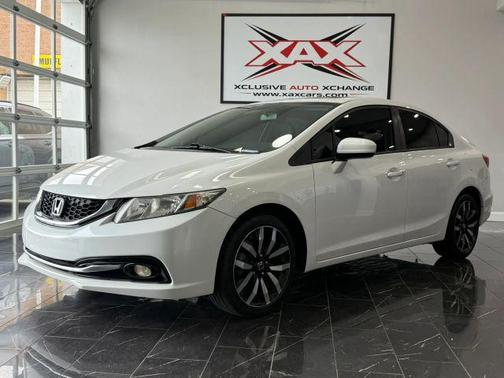 White 2015 Honda Civic EX-L