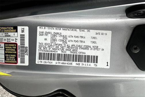 2016 Toyota Tacoma SR