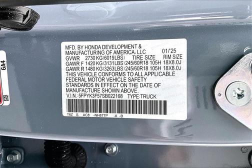 2025 Honda Ridgeline RTL