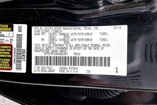 2017 Toyota Tundra SR5