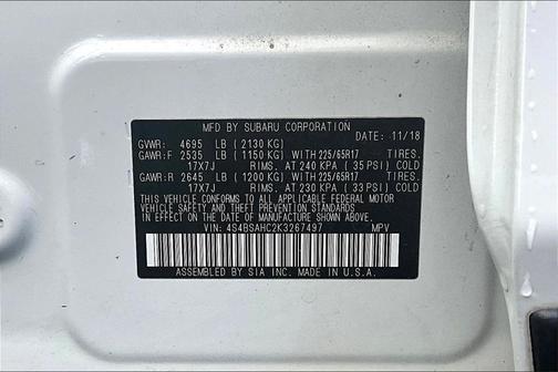 2019 Subaru Outback 2.5i Premium