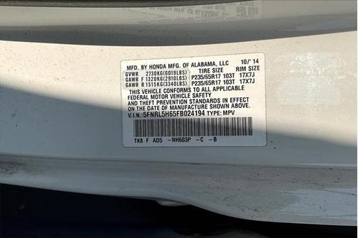 2015 Honda Odyssey EX-L