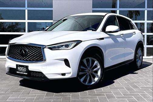 Lunar White 2021 INFINITI QX50 PURE