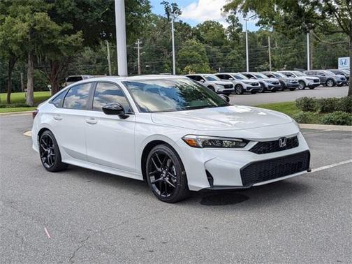 Platinum White Pearl 2026 Honda Civic Hybrid Sport Sedan