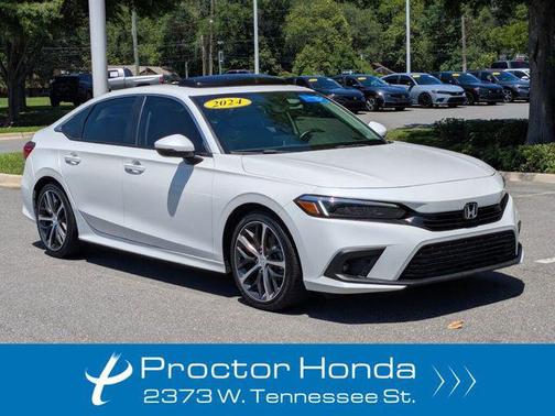Platinum White Pearl 2024 Honda Civic Touring