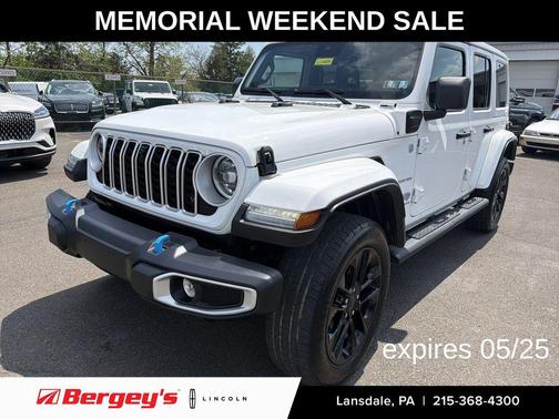 Bright White Clearcoat 2024 Jeep Wrangler 4xe Sahara