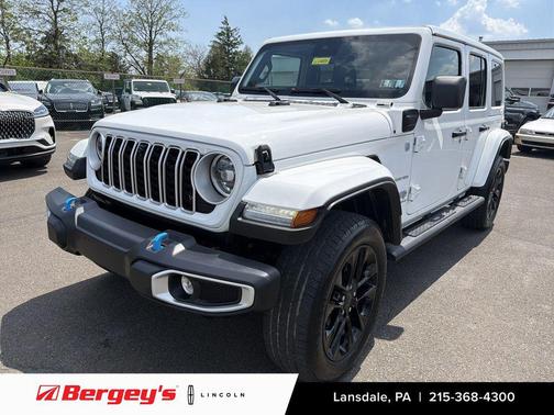 Bright White Clearcoat 2024 Jeep Wrangler 4xe Sahara