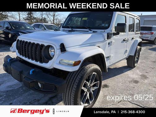 Bright White Clearcoat 2024 Jeep Wrangler 4xe Sport S