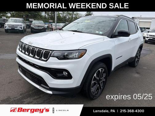 Bright White Clearcoat 2023 Jeep Compass Limited