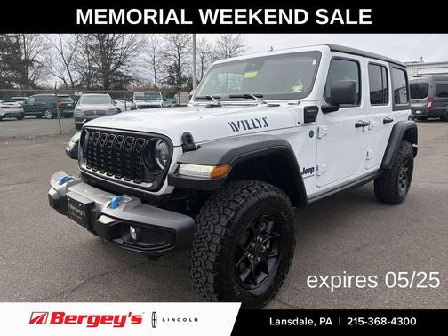 Bright White Clearcoat 2024 Jeep Wrangler 4xe Willys