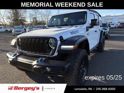 Bright White Clearcoat 2024 Jeep Wrangler 4xe Willys