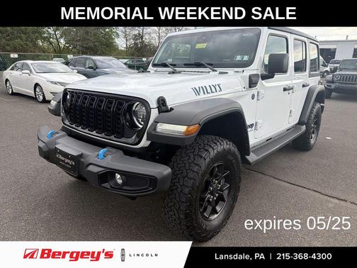 Bright White Clearcoat 2024 Jeep Wrangler 4xe Willys