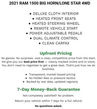 2021 RAM 1500 Big Horn/Lone Star