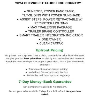 2024 Chevrolet Tahoe 4WD High Country