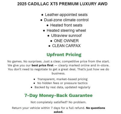 2025 Cadillac XT5 Premium Luxury