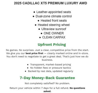 2025 Cadillac XT5 Premium Luxury