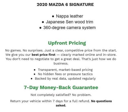 2020 Mazda Mazda6 Signature