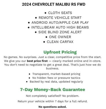 Mosaic Black Metallic 2024 Chevrolet Malibu FWD RS