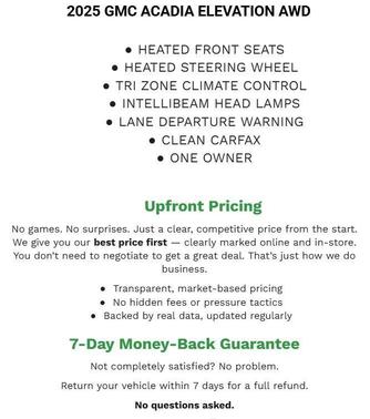 2025 GMC Acadia AWD Elevation
