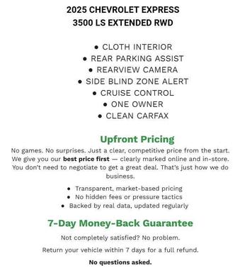 Summit White 2025 Chevrolet Express 3500 RWD 3500 Extended Wheelbase LS