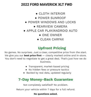 SHADOW BLACK 2022 Ford Maverick XLT