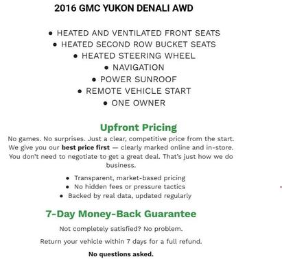 Onyx Black 2016 GMC Yukon Denali